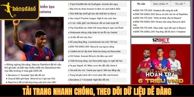 Tải trang nhanh chóng, theo dõi dữ liệu dễ dàng